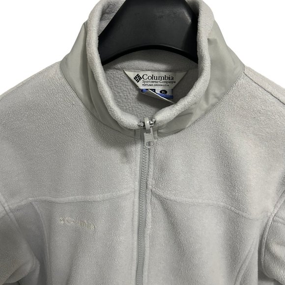 Columbia Interchange Fleece Jacket Womens Size XL White Full Zip Sweatshirt - Picture 5 of 6